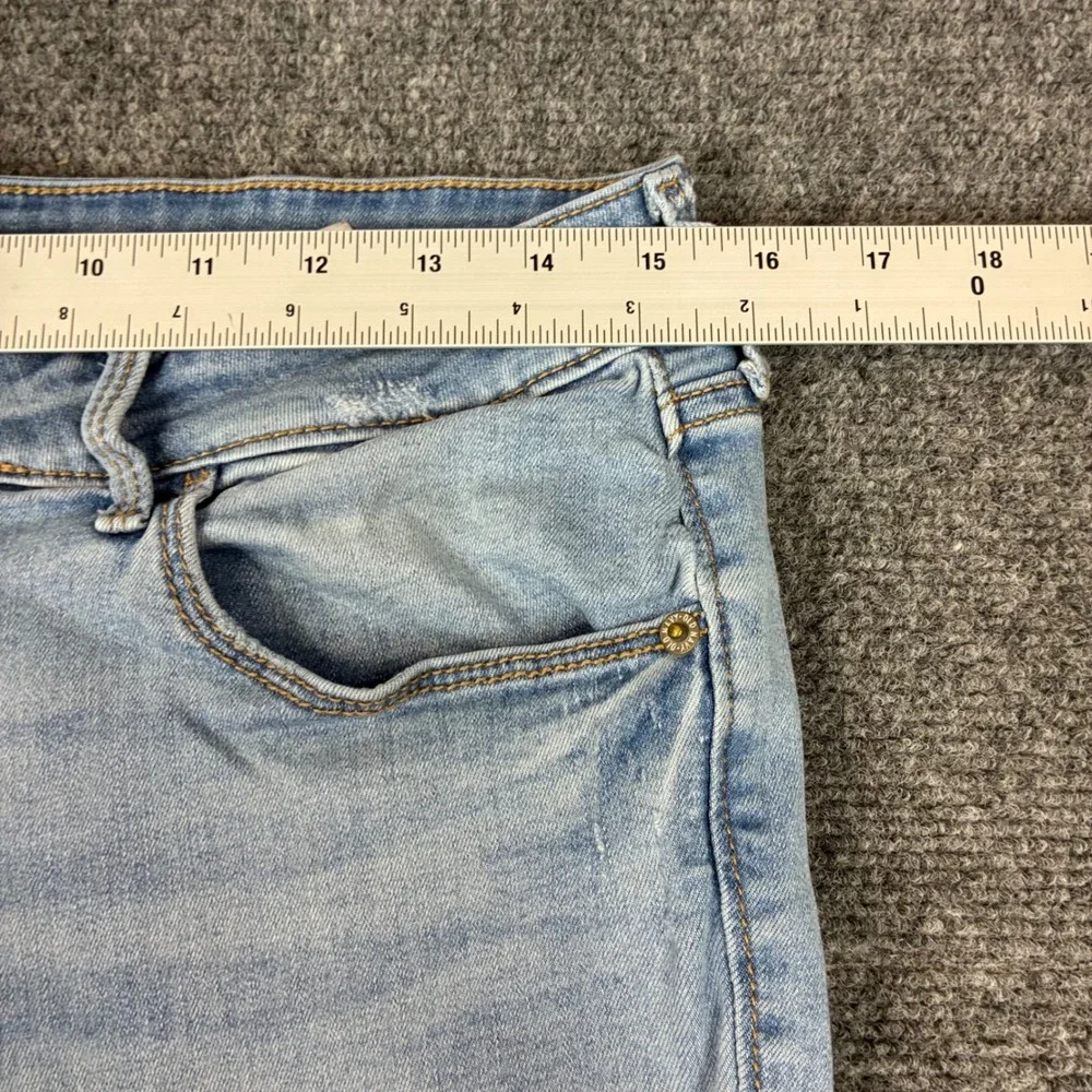 Old Navy Rockstar Super Skinny Jeans Womens‎ 12 Light Wash Blue Mid Rise Stretch